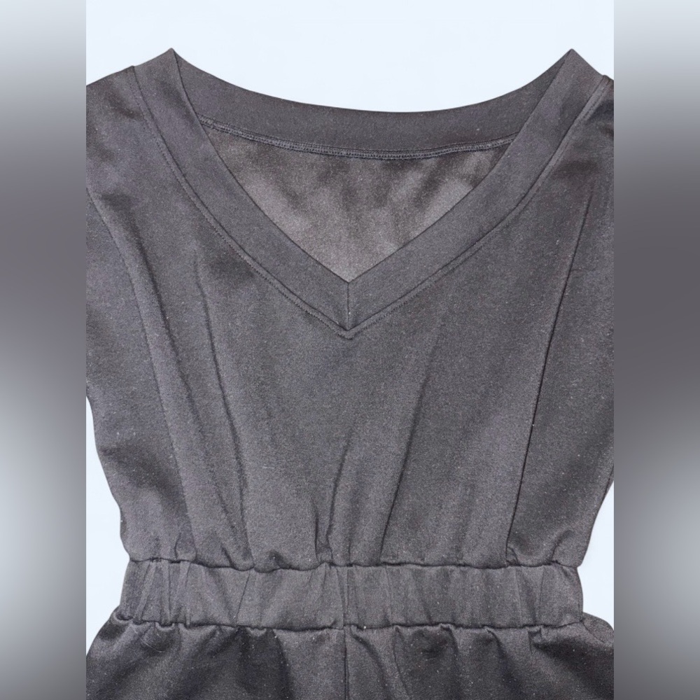 CHICME Black Wide-Leg Long Sleeve Jumpsuit | Elastic Waist | Size M | NWOT - Picture 10 of 13